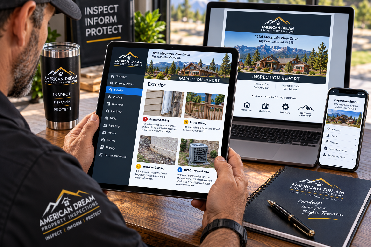 Digital home inspection report available for same-day review
